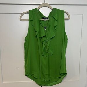 Tommy Hilfiger Vibrant Green Ruffle Blouse